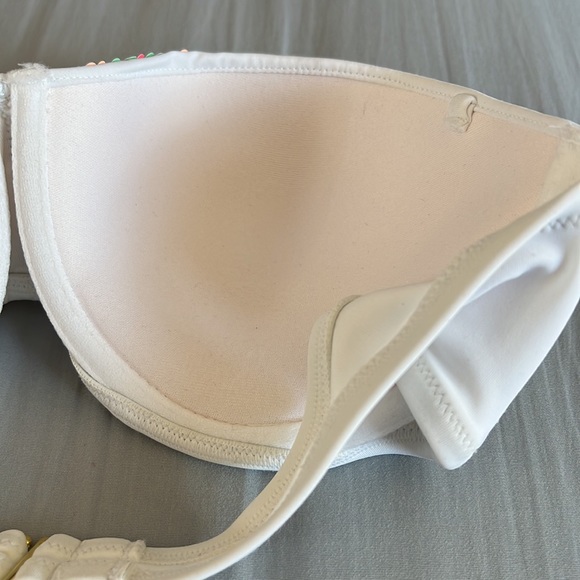 Victoria’s Secret Swim 🏊‍♀️ 36C Sequins Strapless Back Tie Top Retails: $40 - Picture 7 of 8